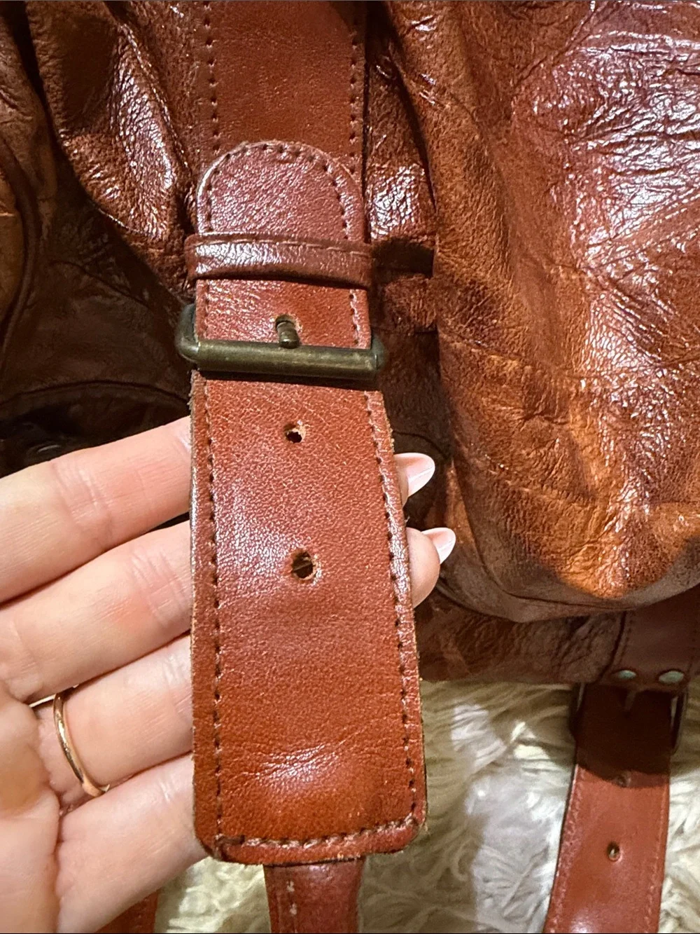 Authentic/ Genuine Leather Tote Bag 20”x10”x9